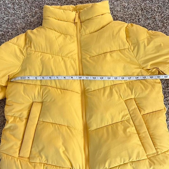 Abercrombie & Fitch Yellow Puffer Jacket - Picture 6 of 7